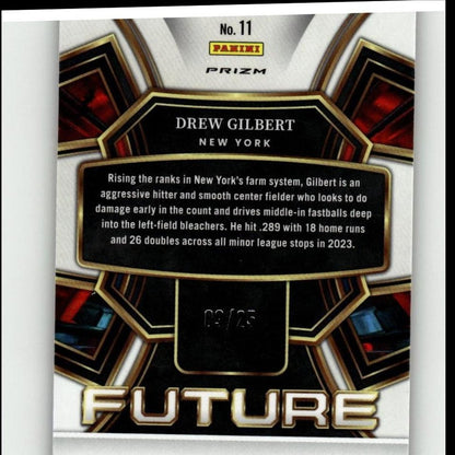 2024 Panini Select #11 Drew Gilbert Select Future Tie-Dye Prizms #/25