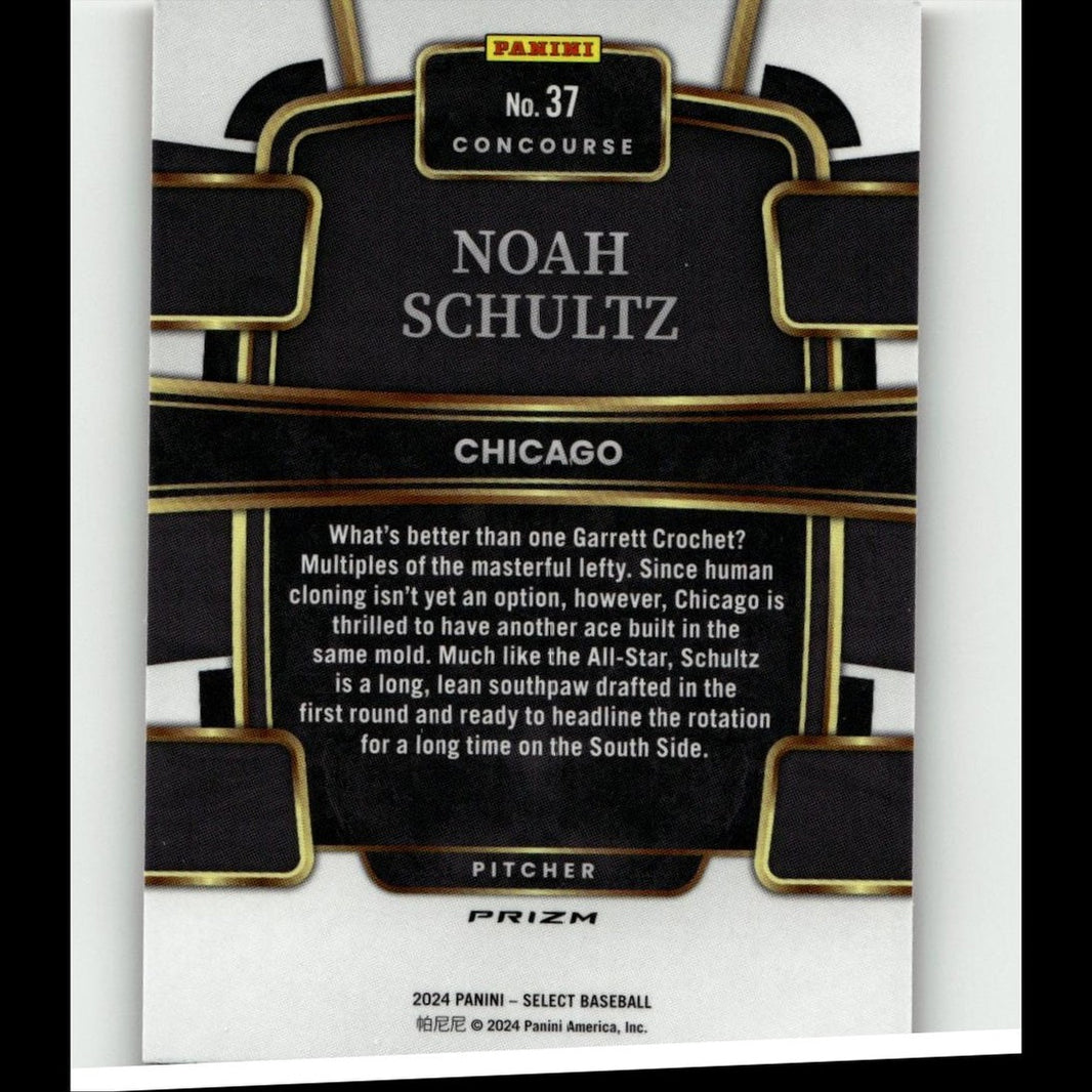 2024 Panini Select #37 Noah Schultz Red and Blue Prizms