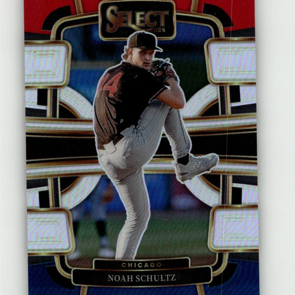 2024 Panini Select #37 Noah Schultz Red and Blue Prizms