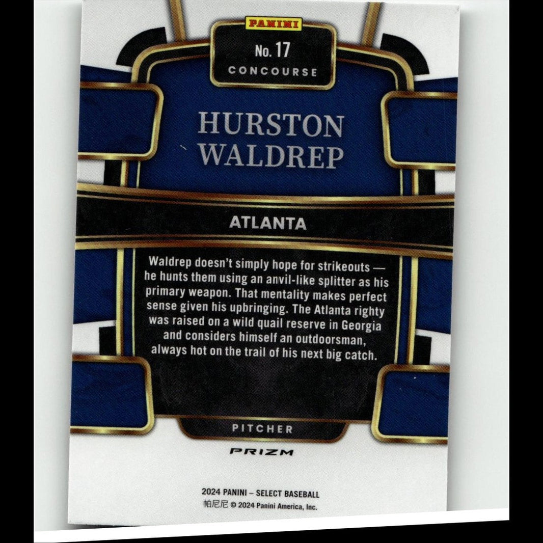 2024 Panini Select #17 Hurston Waldrep Silver Prizm