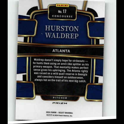 2024 Panini Select #17 Hurston Waldrep Silver Prizm