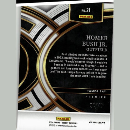 2024 Panini Select #21 Homer Bush Jr. Orange Prizms #/49