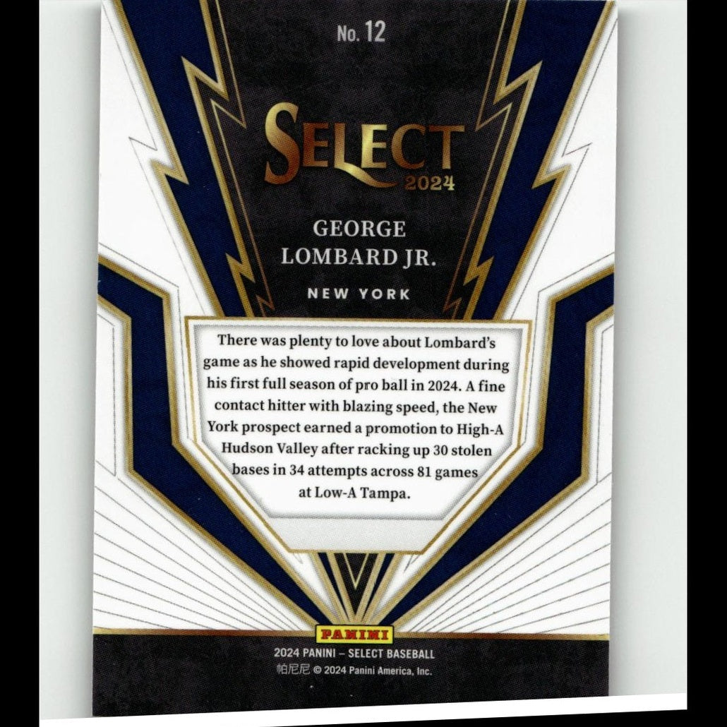 2024 Panini Select #12 George Lombard Jr. Turbo Charged