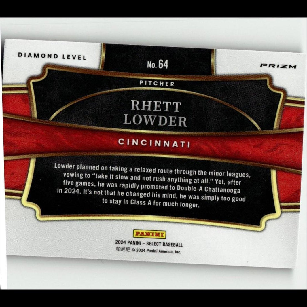 2024 Panini Select #64 Rhett Lowder Green Flash Prizms