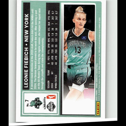 2025 Donruss WNBA #7 Leonie Fiebich Green Laser