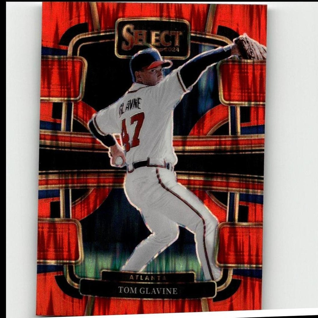 2024 Panini Select #40 Tom Glavine Orange Flash Prizms