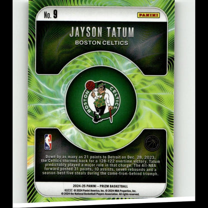 2024-25 Panini Prizm #9 Jayson Tatum Fractal