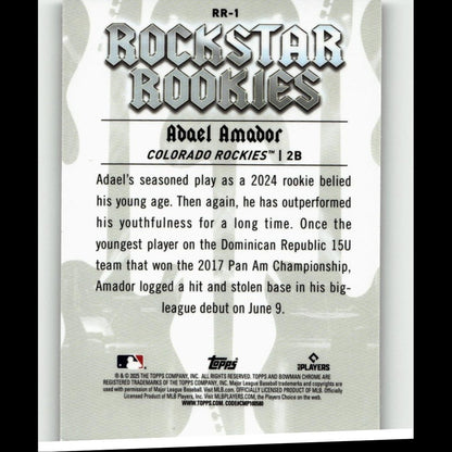 2025 Bowman #RR-1 Adael Amador Rockstar Rookies