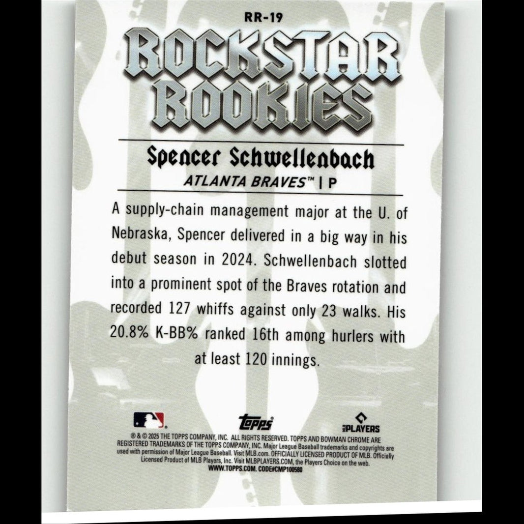 2025 Bowman #RR-19 Spencer Schwellenbach Rockstar Rookies