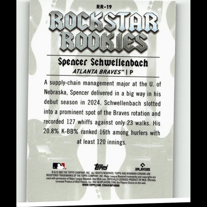 2025 Bowman #RR-19 Spencer Schwellenbach Rockstar Rookies