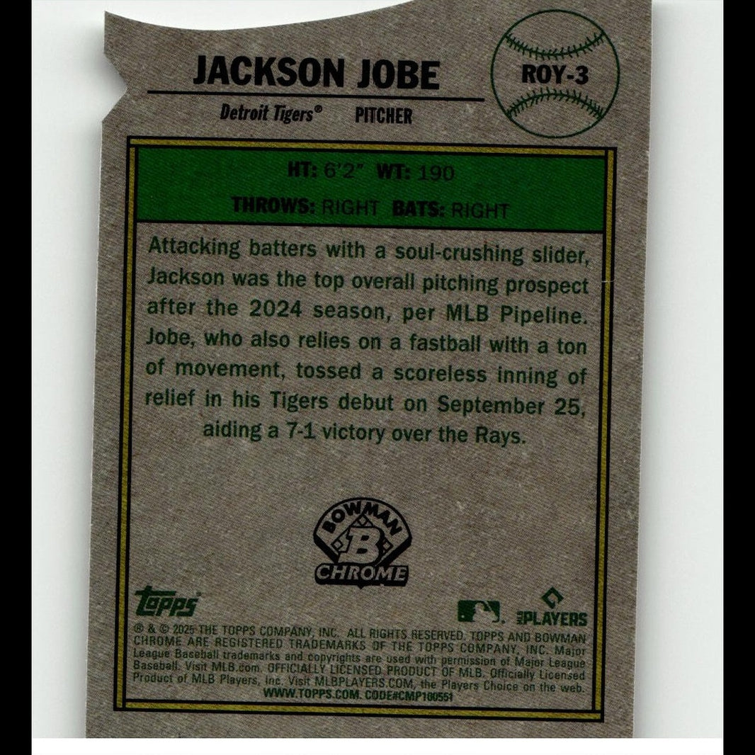 2025 Bowman #ROY-3 Jackson Jobe Rookie of the Year Favorites