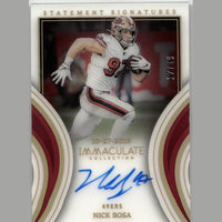 2023 Panini Immaculate #SS-NBO Nick Bosa Statement Signatures 17/49