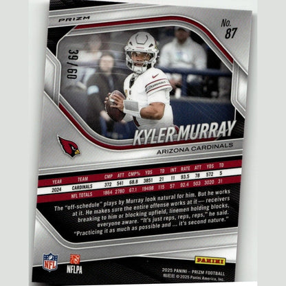 2025 Panini Prizm #87 Kyler Murray Super Bowl LX #/60