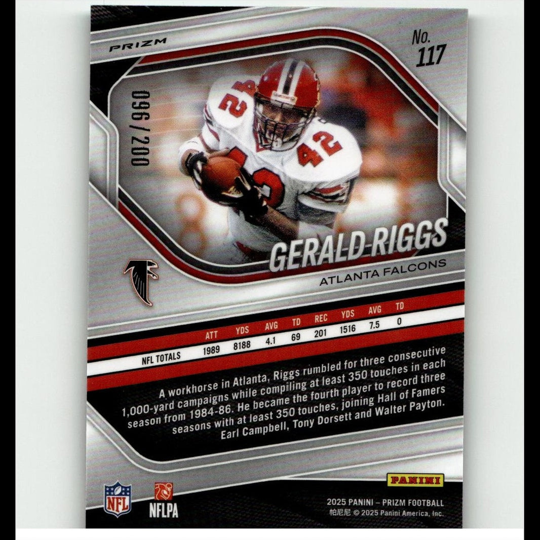 2025 Panini Prizm #117 Gerald Riggs Hyper #/200