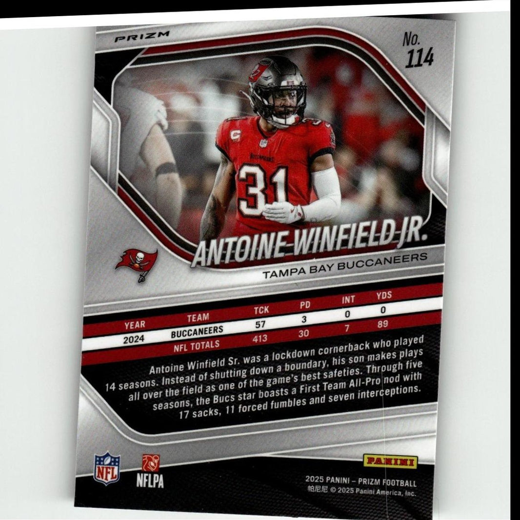 2025 Panini Prizm #114 Antoine Winfield Jr. Silver
