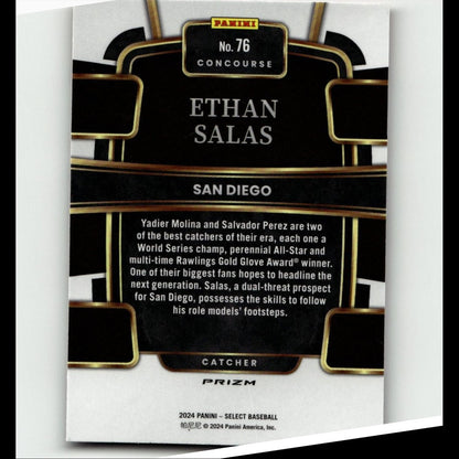 2024 Panini Select #76 Ethan Salas Red and Blue Prizms