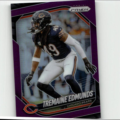 2025 Panini Prizm #245 Tremaine Edmunds Purple #/125