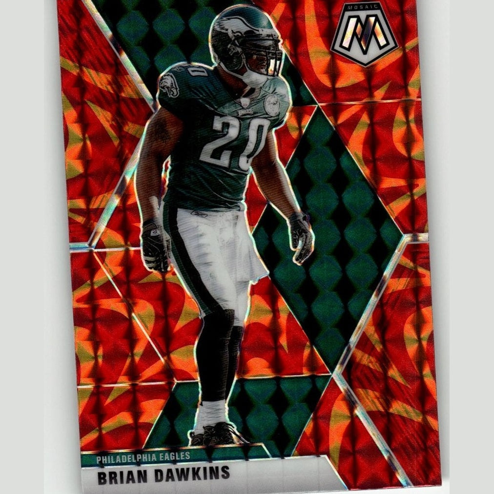 2020 Panini Mosaic #164 Brian Dawkins Prizm Reactive Orange