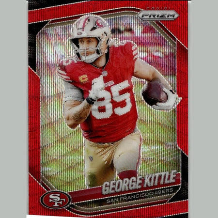 2025 Panini Prizm #94 George Kittle Red Wave #/149