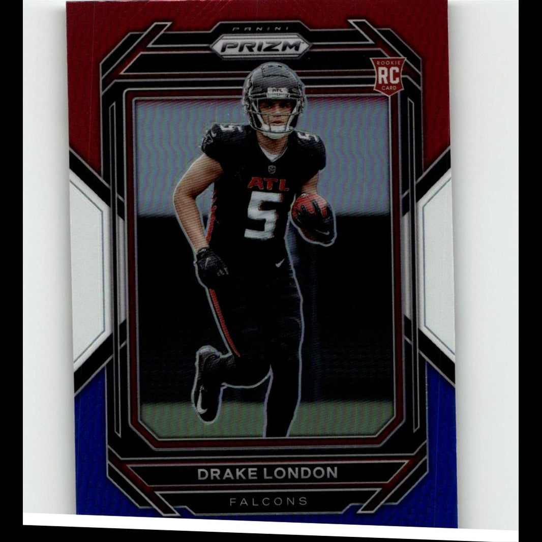 2022 Panini Prizm #308 Drake London Red White and Blue