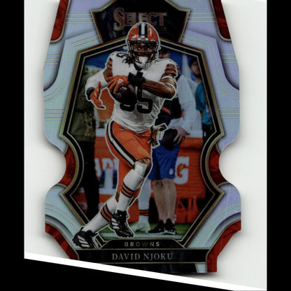 2022 Panini Select #125 David Njoku Silver Prizm Die Cut