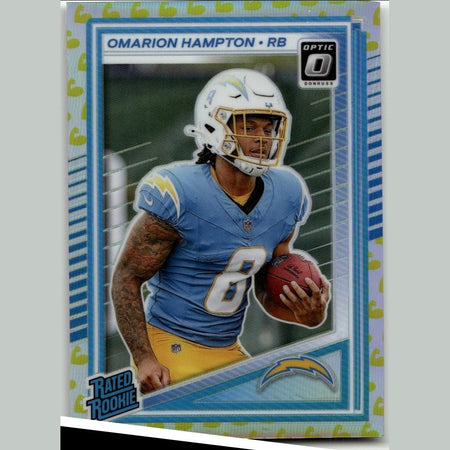 2025 Donruss Optic #212 Omarion Hampton Flex #/199