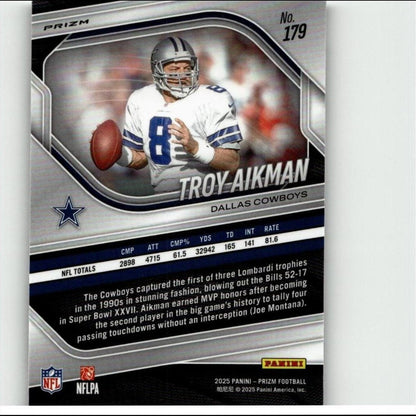 2025 Panini Prizm #179 Troy Aikman Silver
