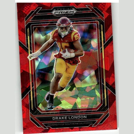 2023 Panini Prizm Draft Picks #34 Drake London Prizms Red Ice