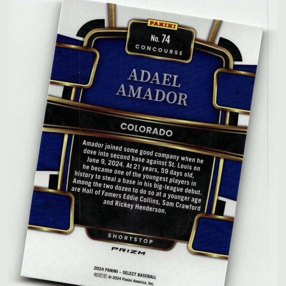 2024 Panini Select #74 Adael Amador