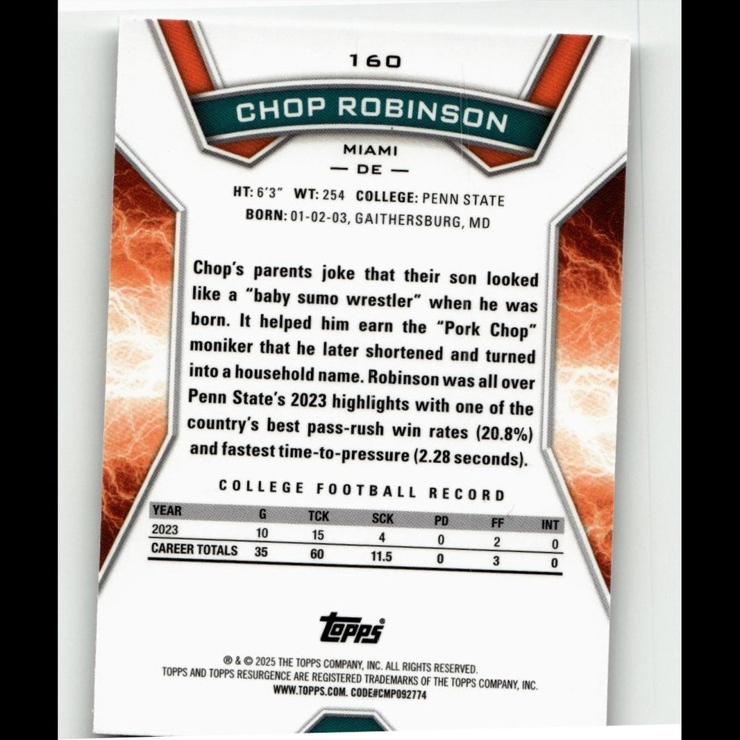 2024 Topps Resurgence #160 Chop Robinson