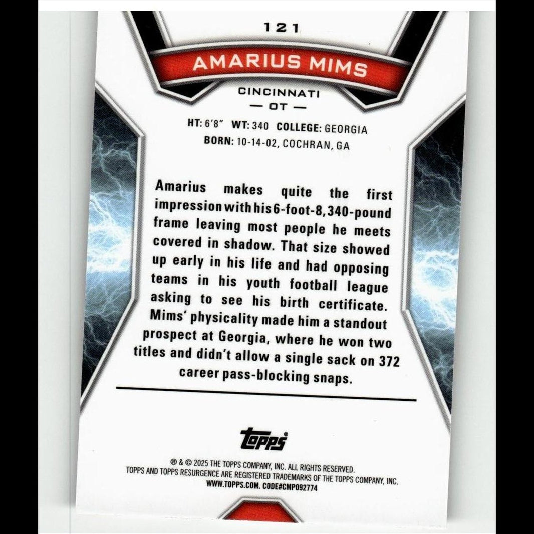 2024 Topps Resurgence - White Surge #121 Amarius Mims #/125