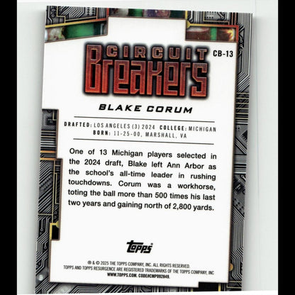 2024 Topps Resurgence - Circuit Breakers #CB-13 Blake Corum