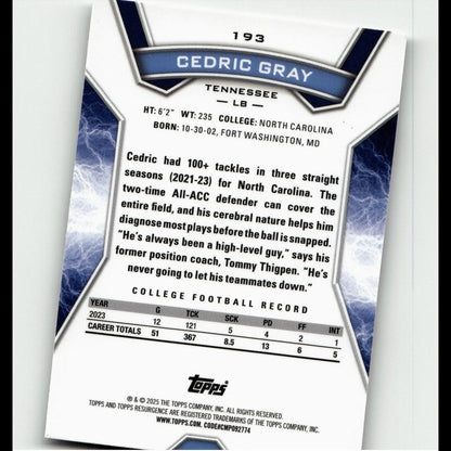 2024 Topps Resurgence #193 Cedric Gray