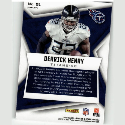 2021 Panini Rookies & Stars #51 Derrick Henry Pulsar Prizm