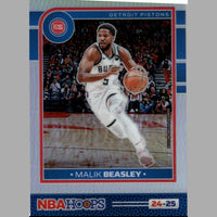 2024-25 Hoops #145 Malik Beasley Premium Prizms Silver