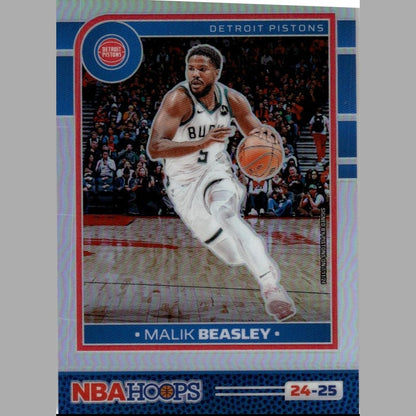 2024-25 Hoops #145 Malik Beasley Premium Prizms Silver