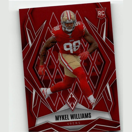 2025 Panini Phoenix #164 Mykel Williams Red Seismic Prizm #/99