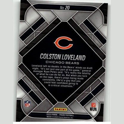 2025 Panini Prizm #20 Colston Loveland Emergent