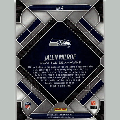 2025 Panini Prizm #4 Jalen Milroe Emergent