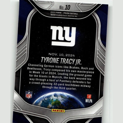 2025 Panini Prizm #10 Tyrone Tracy Jr. Global Reach