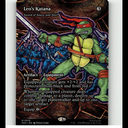 #M0018 Leo's Katana Viacom Borderless Non-Foil