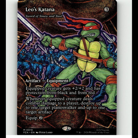 #M0018 Leo's Katana Viacom Borderless Non-Foil