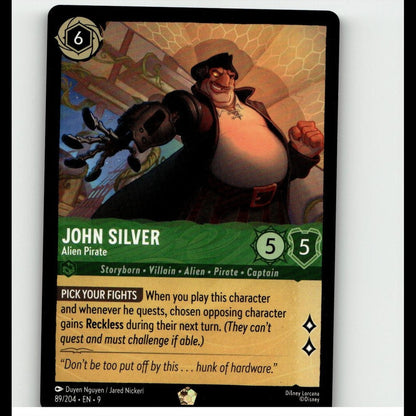 Disney Lorcana TCG: John Silver - 89/204 Legendary Non Foil - Fabled - NM