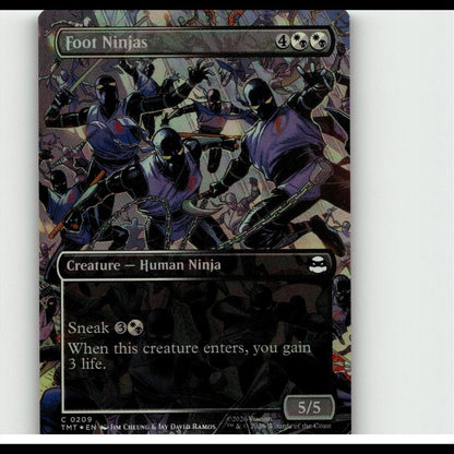 Magic: The Gathering TMT CF 0209 Foot Ninjas (Borderless) Foil TMNT