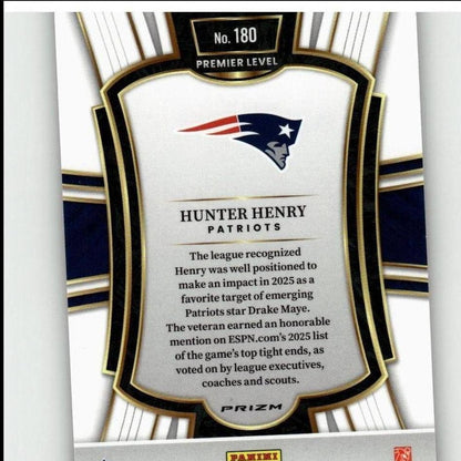2025 Panini Select #180 Hunter Henry Silver Prizm