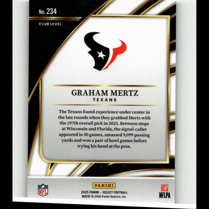 2025 Panini Select #234 Graham Mertz
