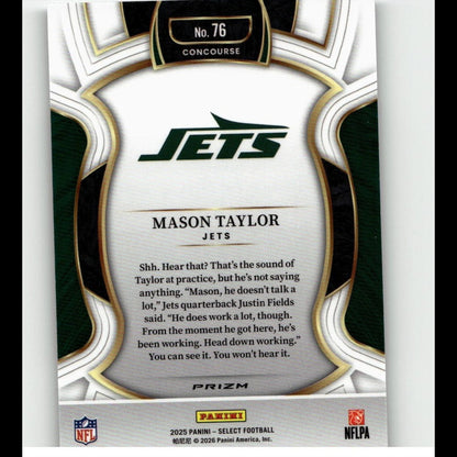 2025 Panini Select #76 Mason Taylor Silver Prizm