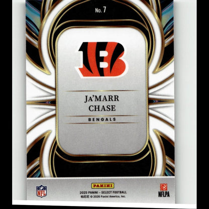 2025 Panini Select #7 Ja'Marr Chase On Target
