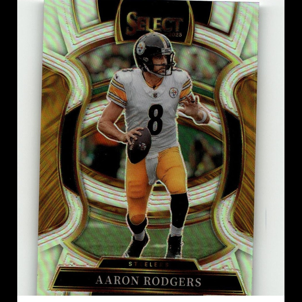 2025 Panini Select #51 Aaron Rodgers Silver Prizm
