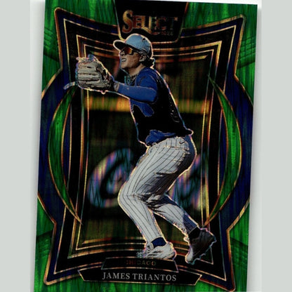 2025 Panini Select #2 James Triantos Green Flash Prizms